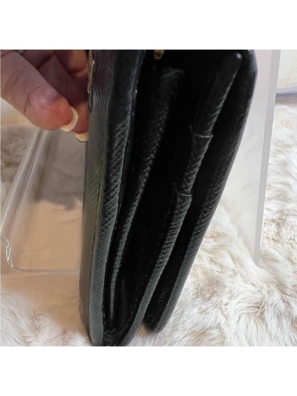 PRADA SAFFIANO LEATHER FLAP WALLET - Picture 5 of 16
